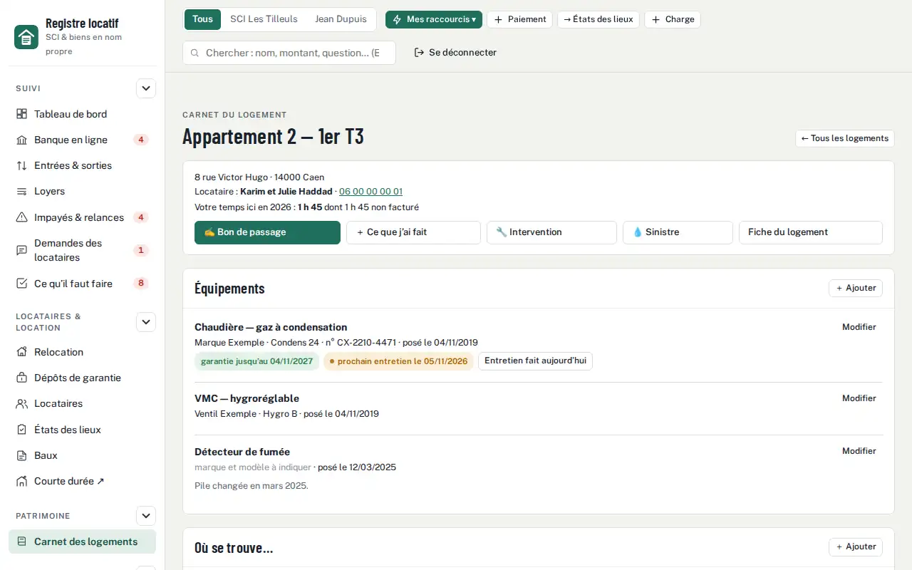 Carnet des logements — État des lieux sur téléphone, signé sur place ou à distance